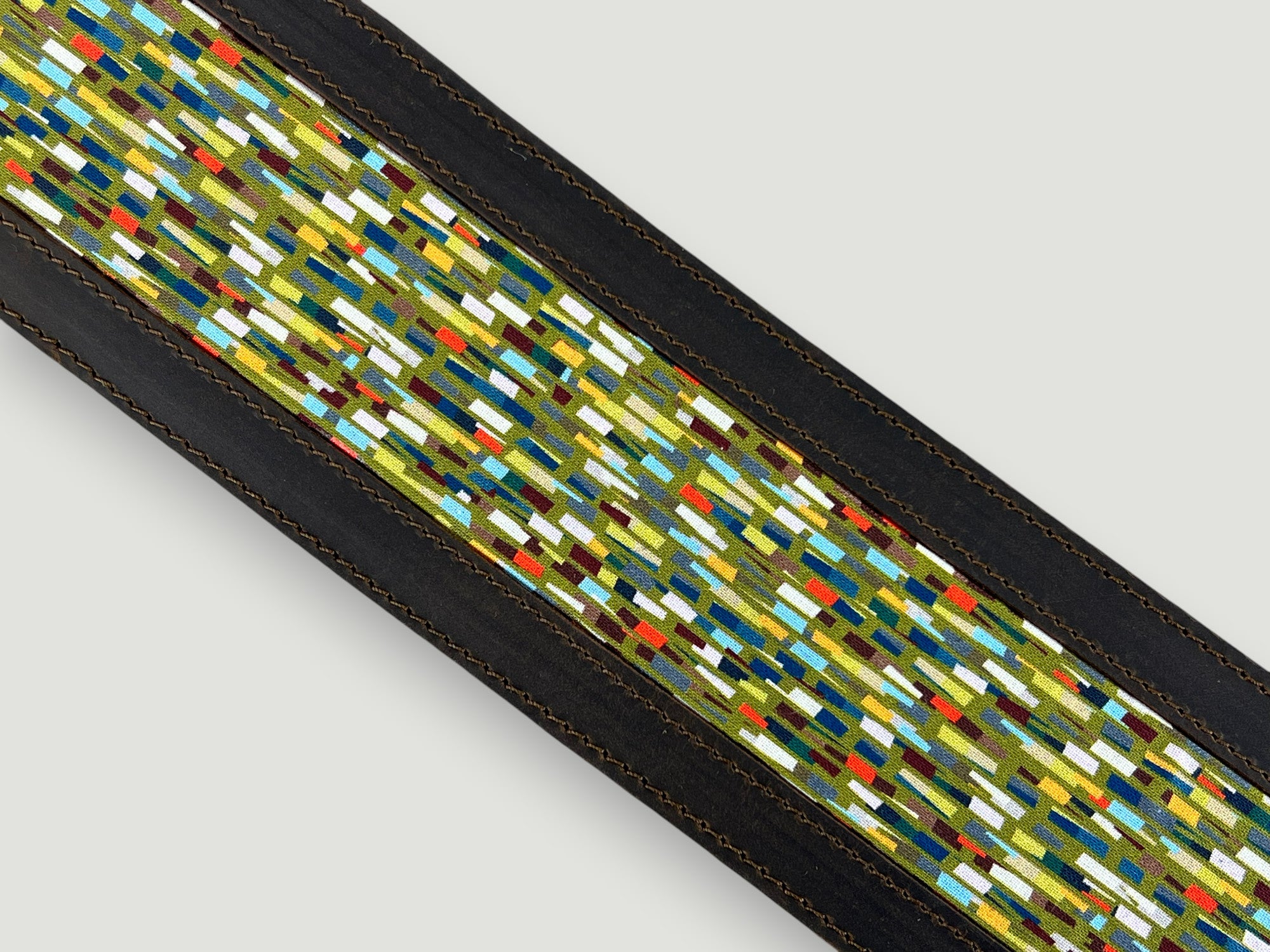 Abstraction - Whiskey Brown Leather Guitar Strap - Numbered Limited Edition