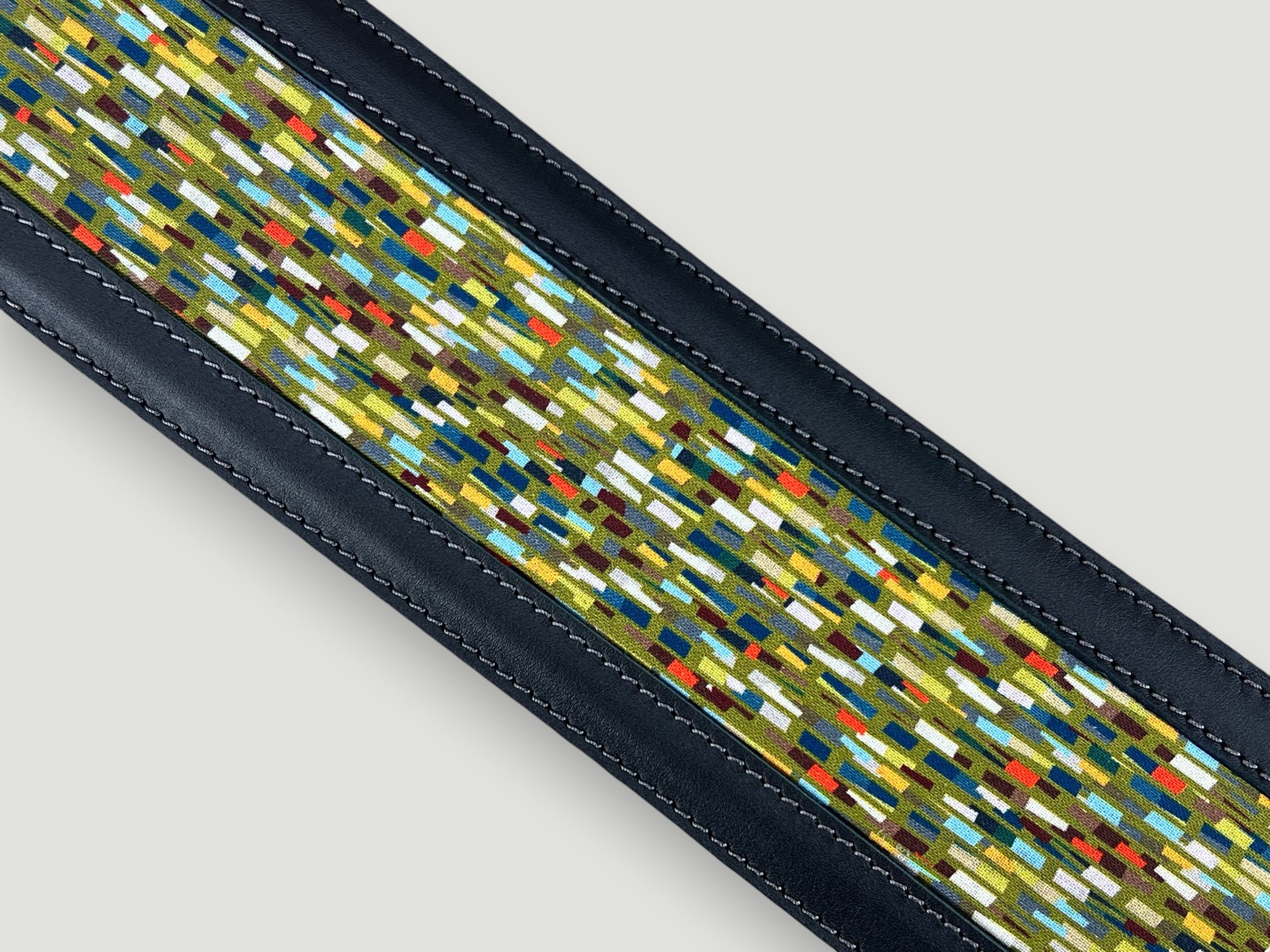 Abstraction - Carbon Black Leather Guitar Strap - Numbered Limited Edition