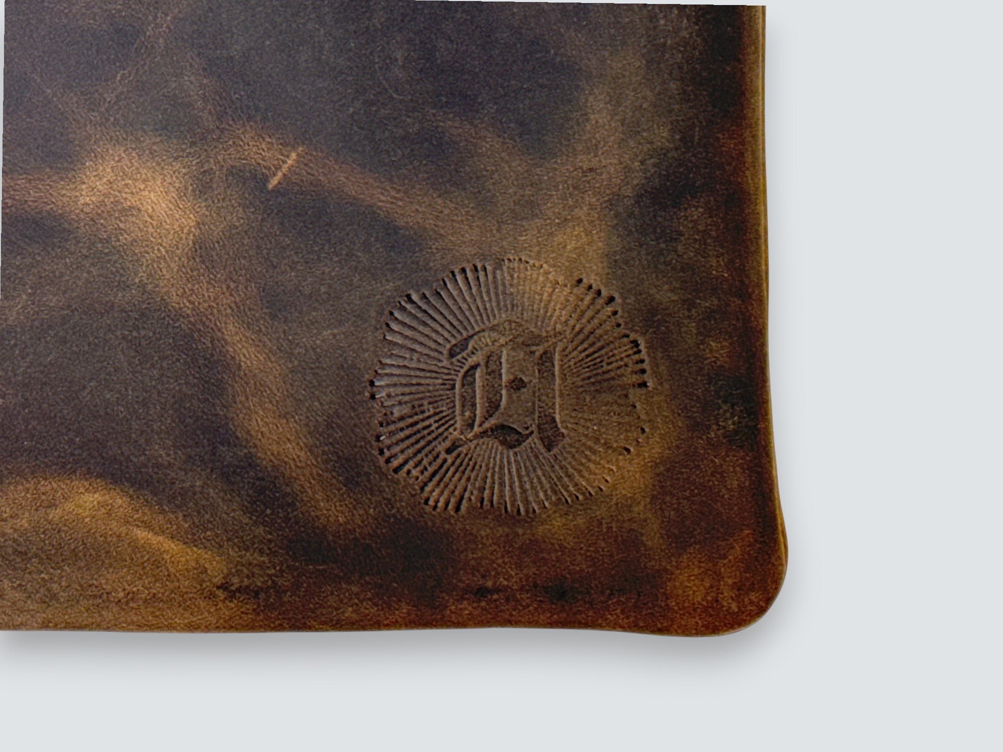 Leather Zipper Pouch - Whiskey Brown