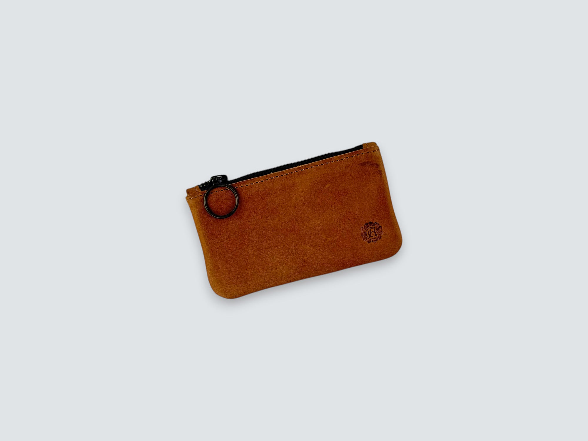 Leather Zipper Pouch - Pecan Vegetable-Tanned
