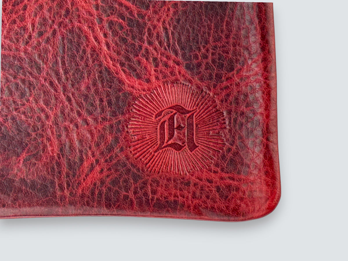 Leather Zipper Pouch - Canyon Rouge