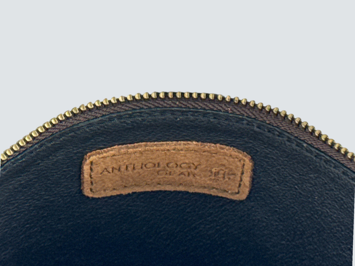 Leather Zipper Pouch - Sienna Suede