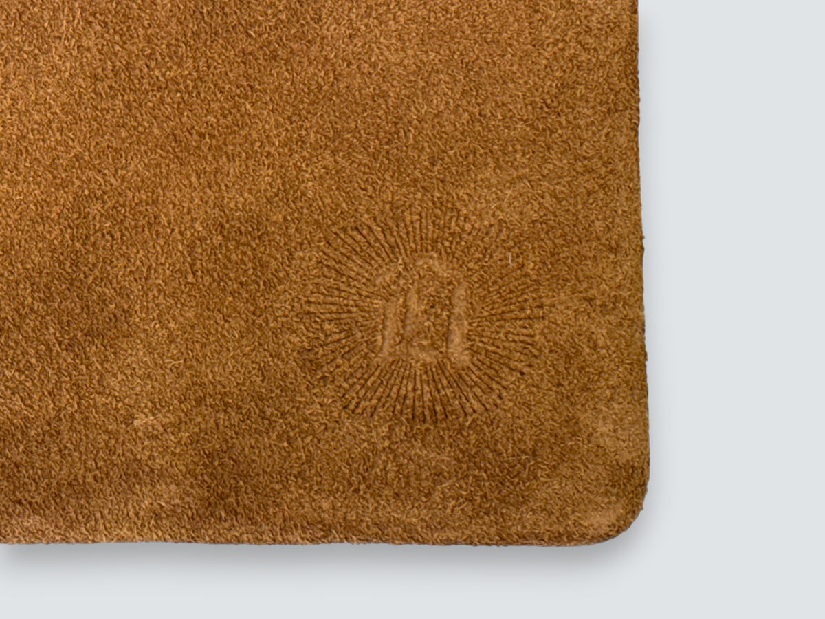 Leather Zipper Pouch - Sienna Suede