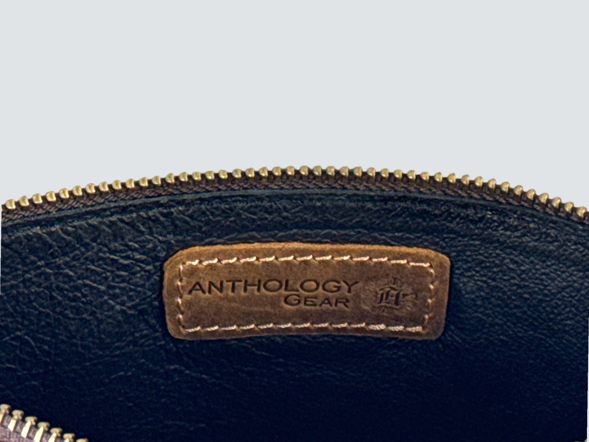 Leather Zipper Pouch - Tobacco