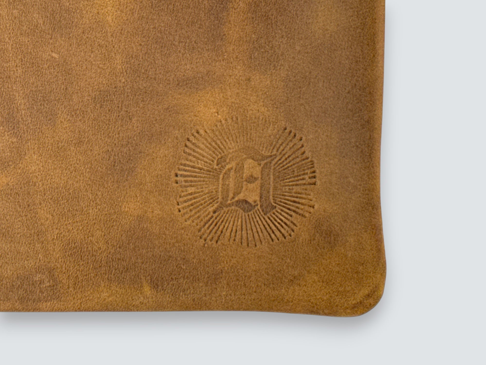 Leather Zipper Pouch - Tobacco