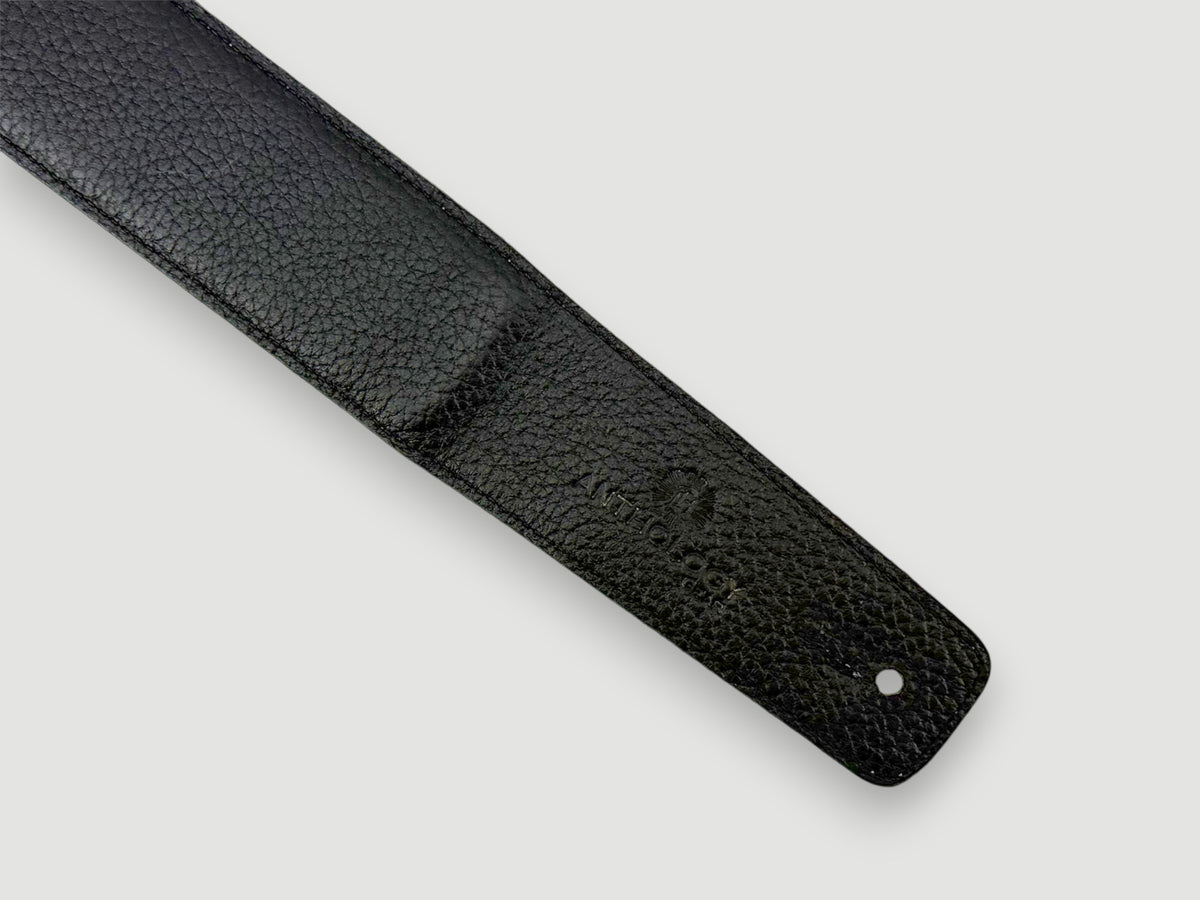 The Reticent - Relic Cognac Leather Guitar Strap