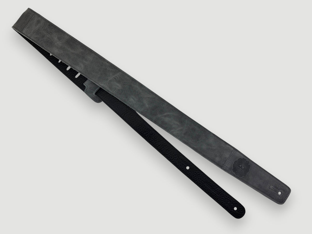The Reticent - Relic Slate Leather Guitar Strap