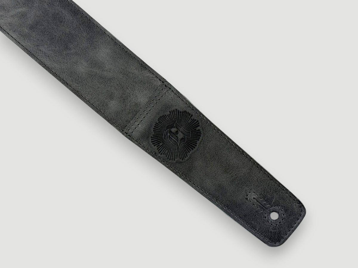 The Reticent - Relic Slate Leather Guitar Strap