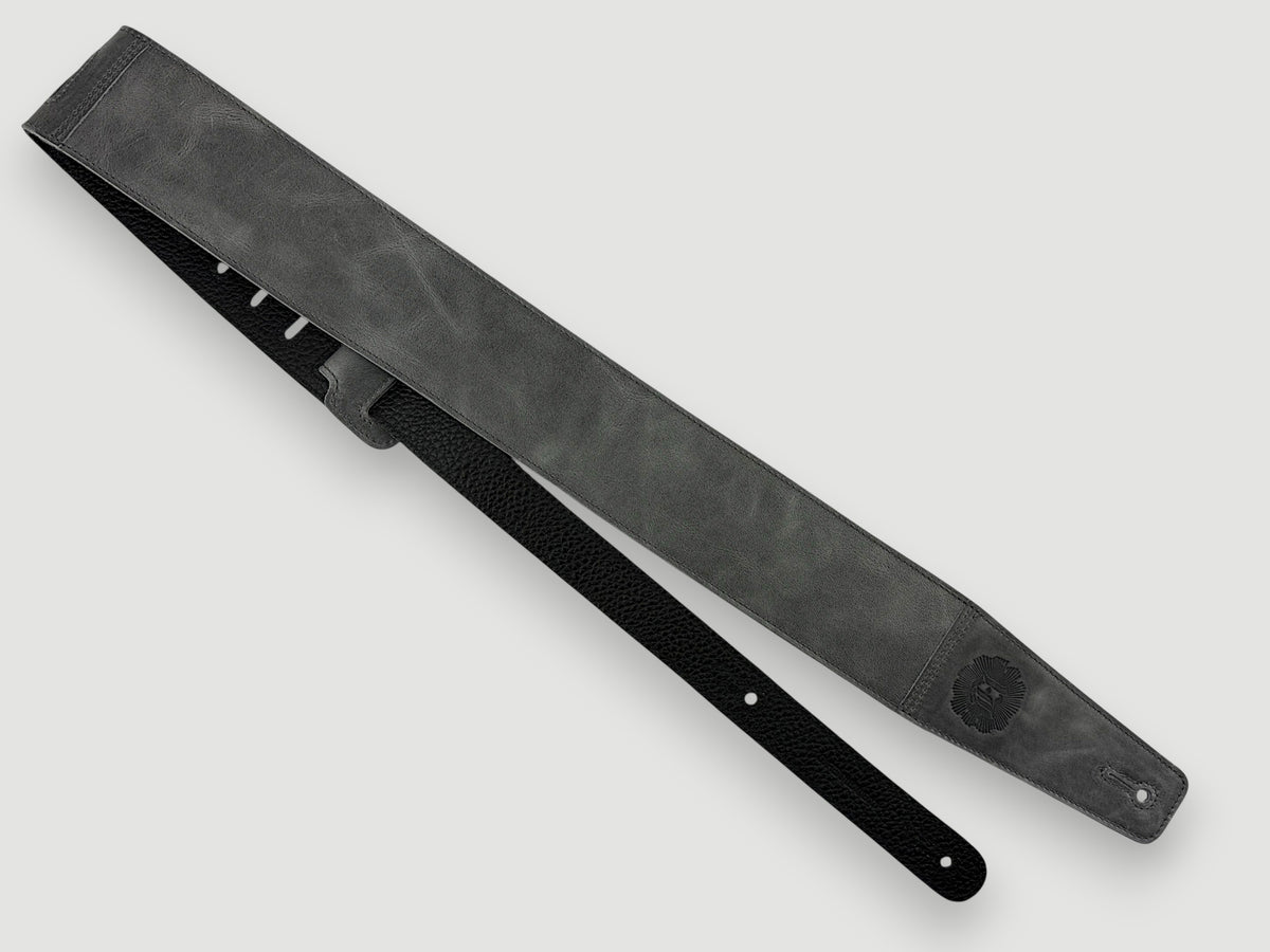 The Reticent - Relic Slate Leather Guitar Strap