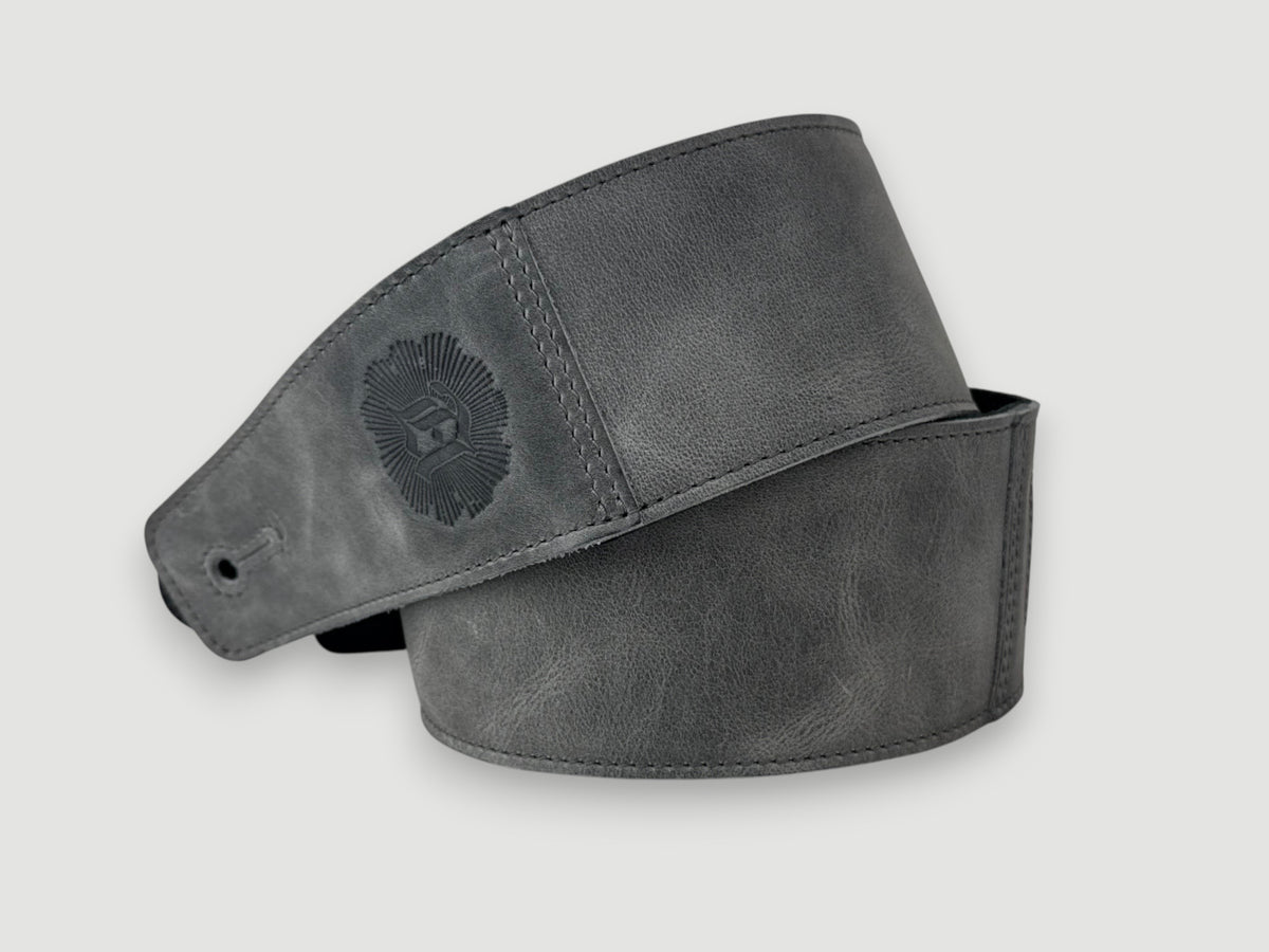 The Reticent - Relic Slate Leather Guitar Strap