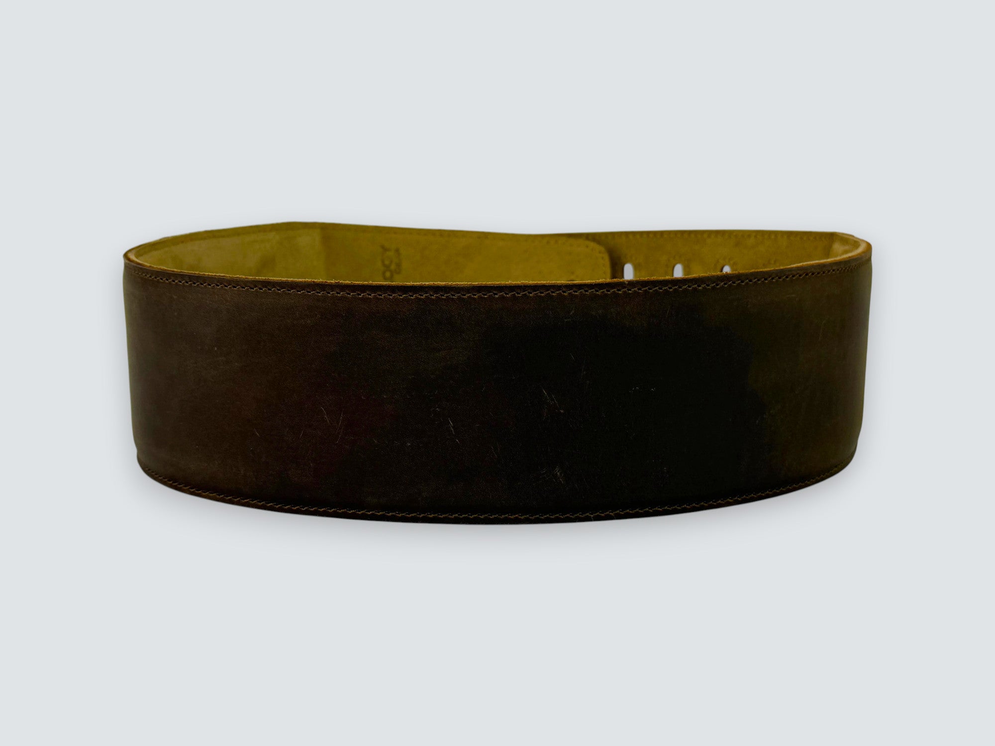 The Reticent - Suede-Back Whiskey Brown Leather Guitar Strap