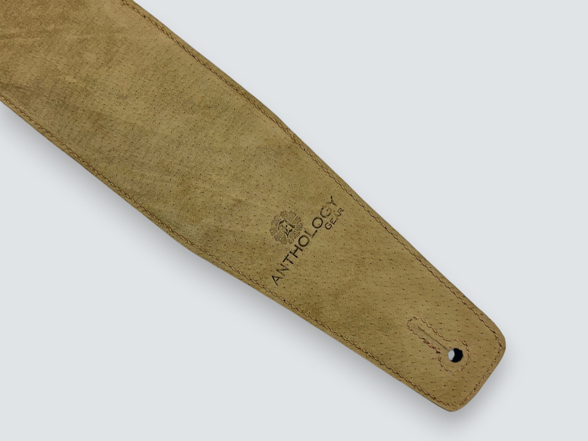 The Reticent - Suede-Back Whiskey Brown Leather Guitar Strap