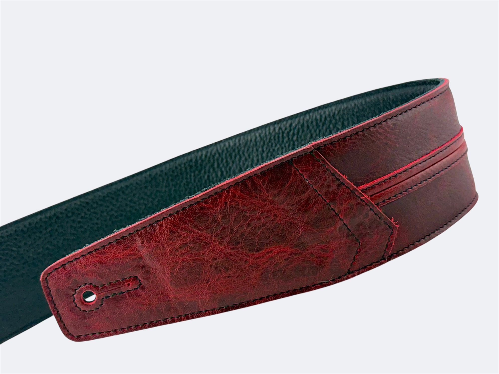 Straight Up - Canyon Rouge Leather Guitar Strap