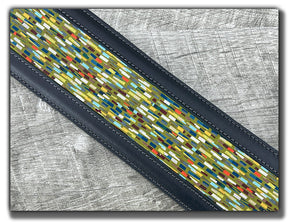 Abstraction - Carbon Black Leather Guitar Strap - Numbered Limited Edition