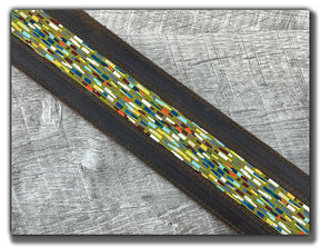 Abstraction - Whiskey Brown Leather Guitar Strap - Numbered Limited Edition