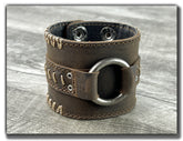 No Quarter - Whiskey Brown Leather Cuff