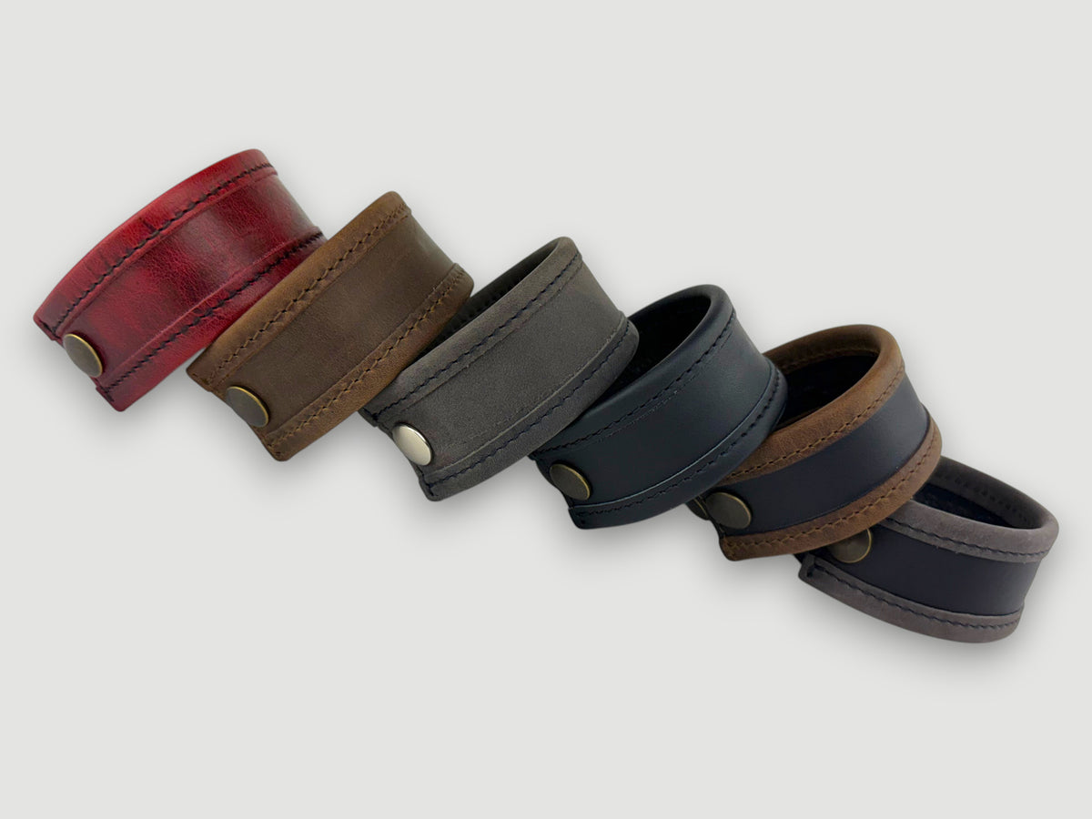 Flange - Canyon Rouge Leather Cuff
