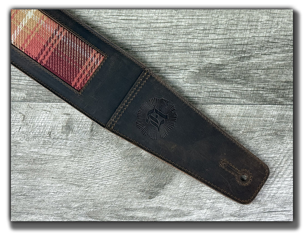 Flannel - Whiskey Brown Leather Guitar Strap - Numbered Limited Edition