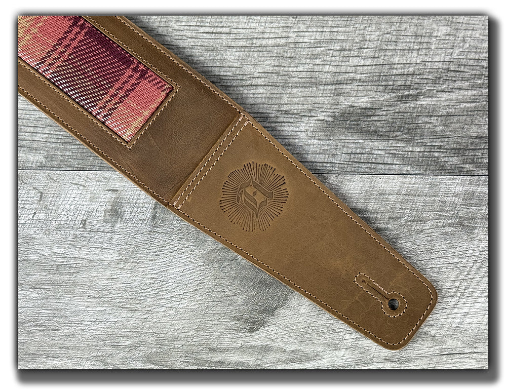 Flannel - Tobacco Leather Guitar Strap - Numbered Limited Edition