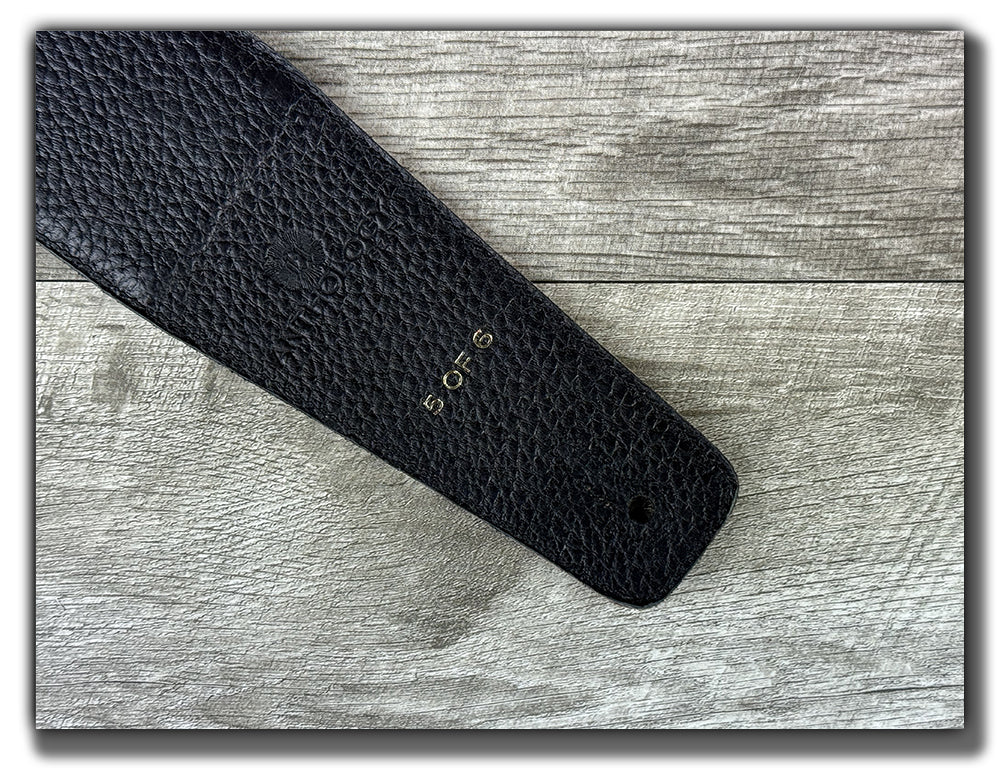 Frida - Espresso Veg Tan Leather Guitar Strap - Numbered Limited Edition