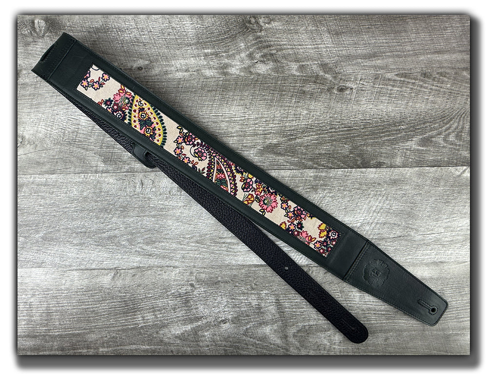 Frida - Nightfern Green Veg Tan Leather Guitar Strap - Numbered Limited Edition