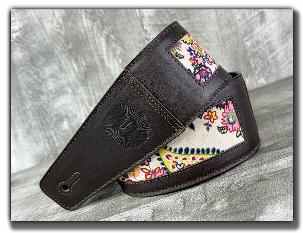 Frida - Espresso Veg Tan Leather Guitar Strap - Numbered Limited Edition