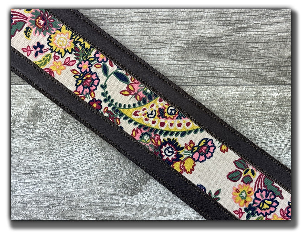 Frida - Espresso Veg Tan Leather Guitar Strap - Numbered Limited Edition