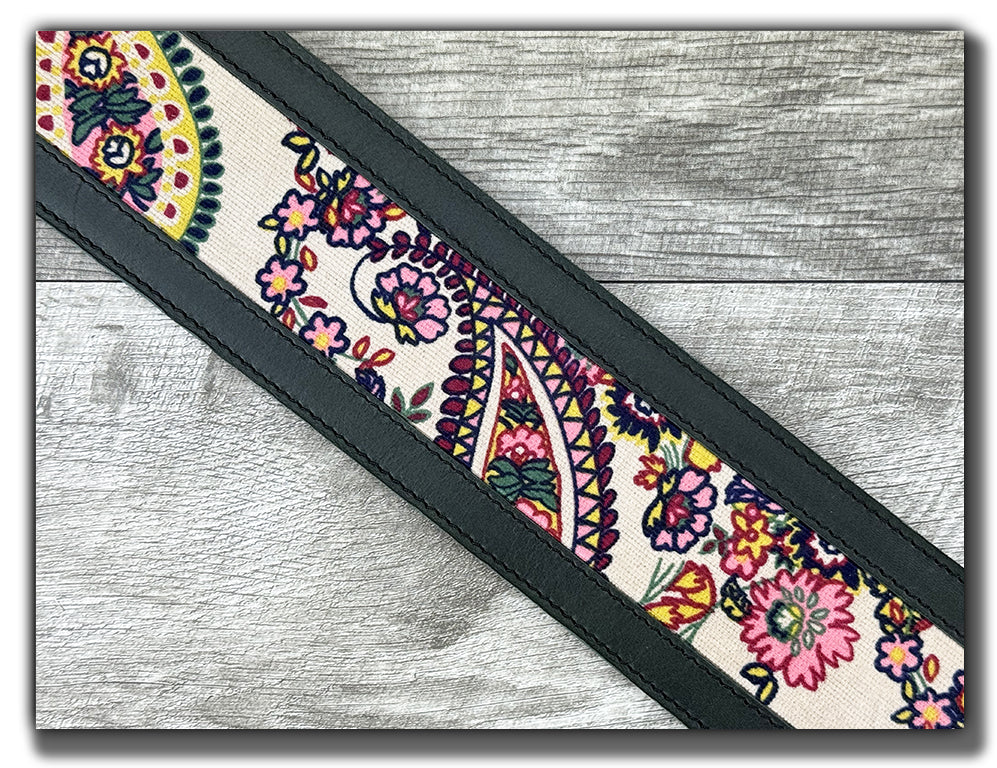 Frida - Nightfern Green Veg Tan Leather Guitar Strap - Numbered Limited Edition