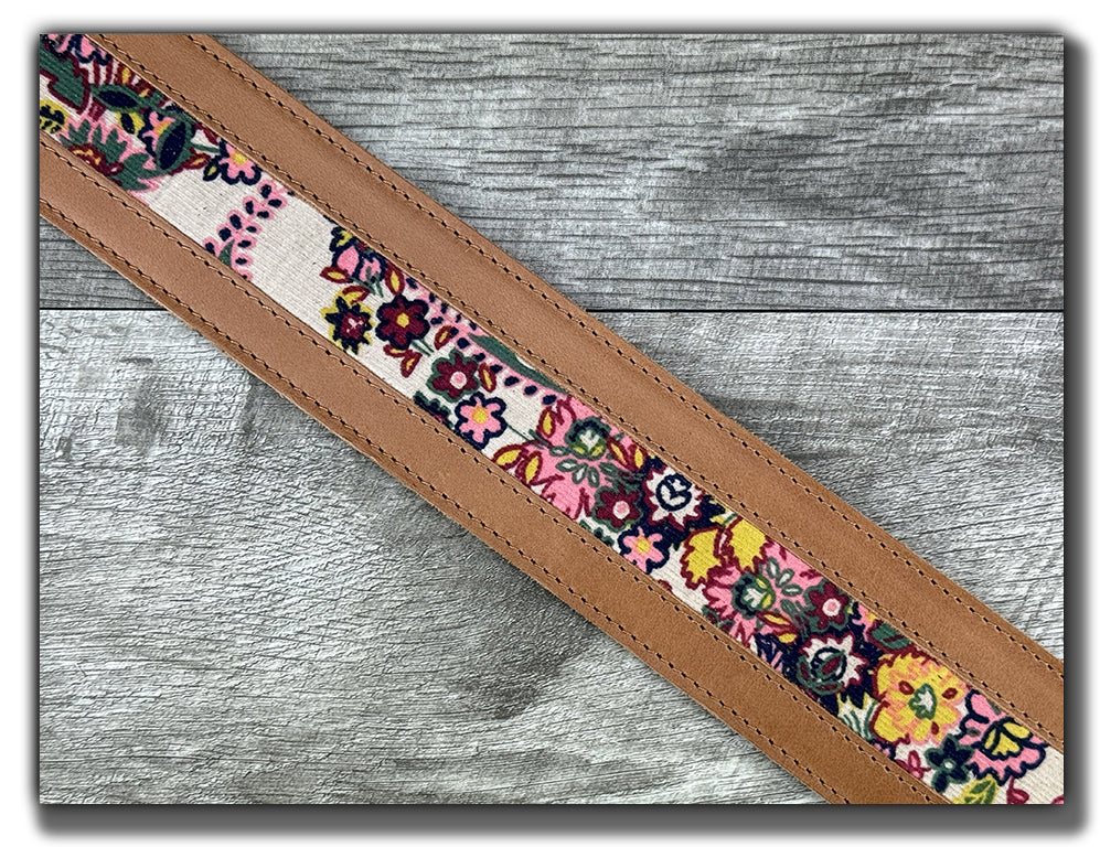 Frida - Pecan Veg Tan Leather Guitar Strap - Numbered Limited Edition