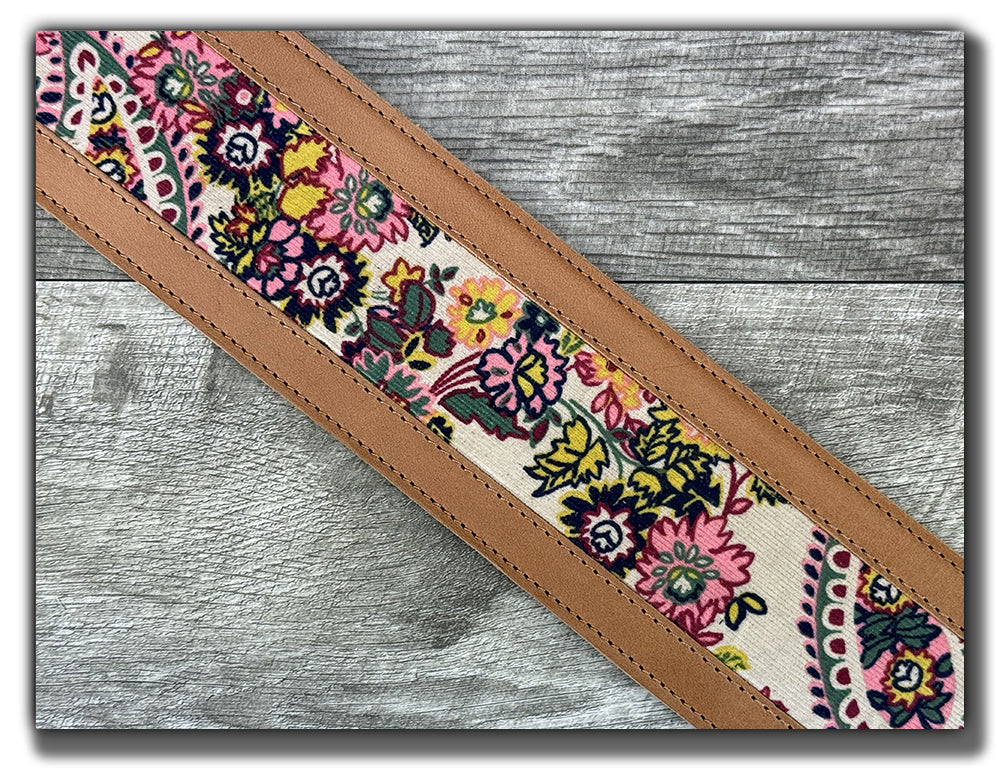 Frida - Pecan Veg Tan Leather Guitar Strap - Numbered Limited Edition