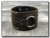 No Quarter - Whiskey Brown Leather Cuff CLEARING OUT OLD STYLE WITH SMALLER SNAPS