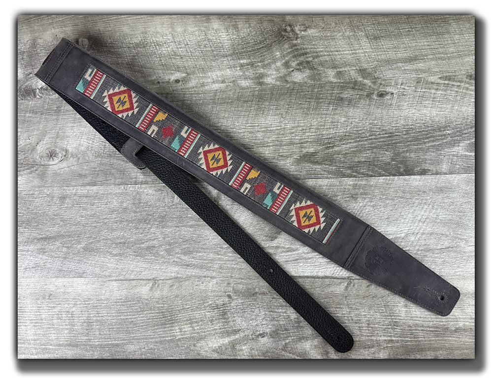 Thunderbird- Aged Steel Leather Guitar Strap - Numbered Limited Edition