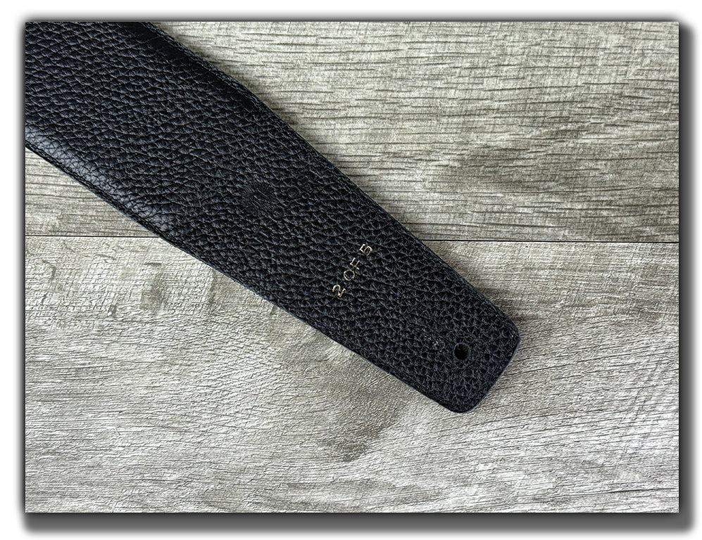 Flannel - Aged Steel Leather Guitar Strap - Numbered Limited Edition