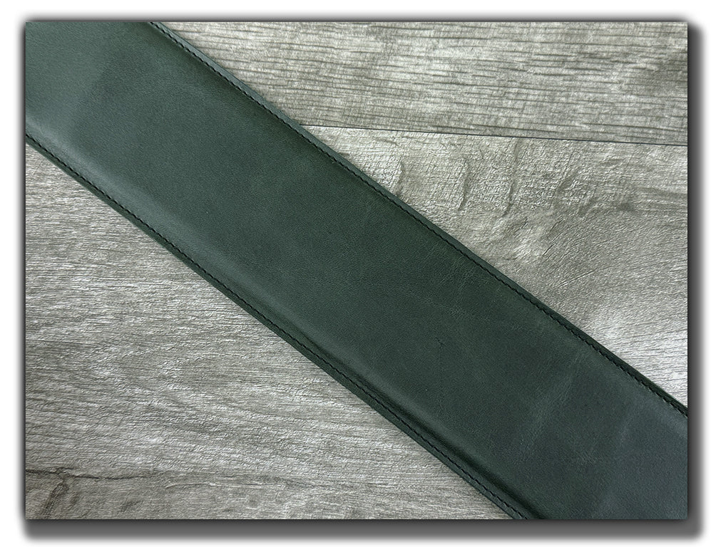 The Reticent - Nightfern Veg Tan Leather Guitar Strap