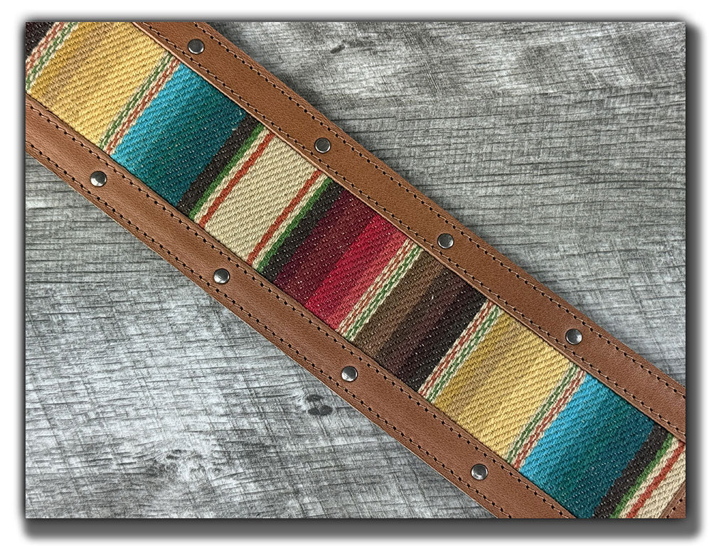 El Camino - Pecan / Mustang Veg Tan Leather Guitar Strap