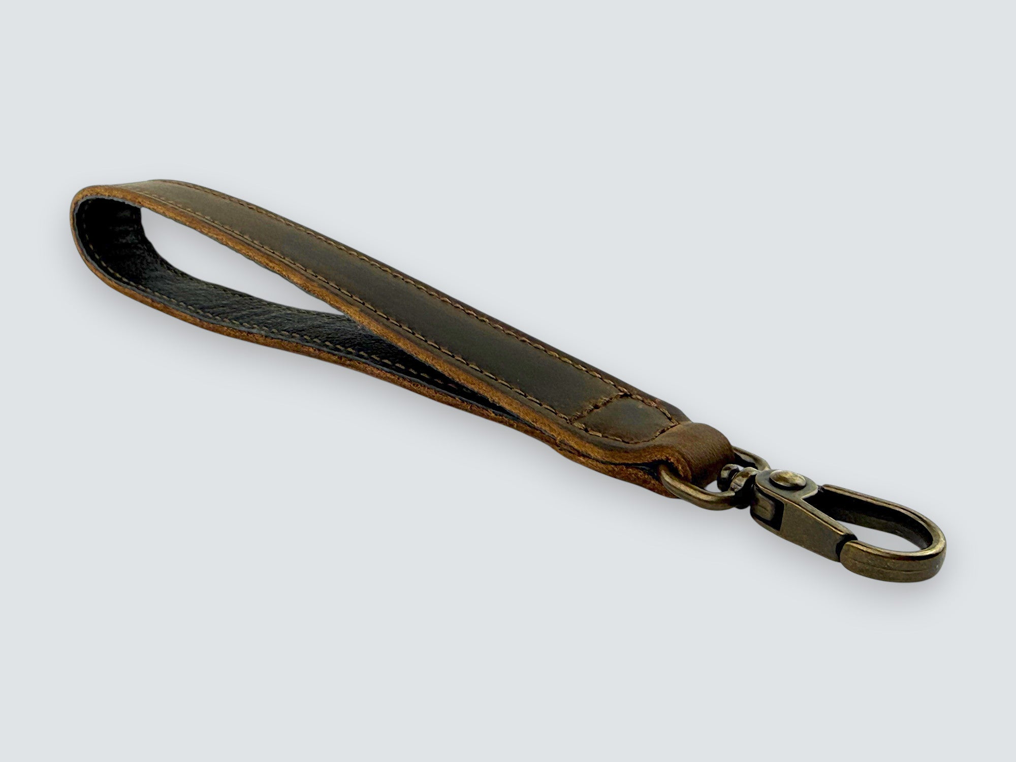 Leather Zipper Pouch - Whiskey Brown