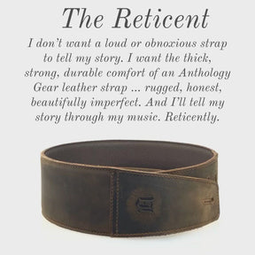 The Reticent - Whiskey Brown Leather Guitar Strap