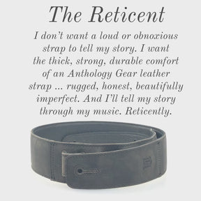The Reticent - Aged Steel Leather Guitar Strap