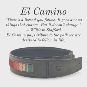 El Camino - Aged Steel / Baja Leather Guitar Strap