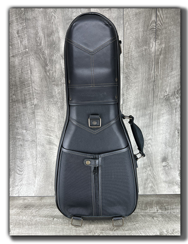 “Iwi” Leather Ukulele Case - Carbon Black