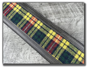 Buchanan - Tartan Plaid and Aged Steel Leather Guitar Strap - Numbered Limited Edition