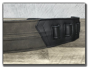 Straight Up - Aged Steel Leather Guitar Strap
