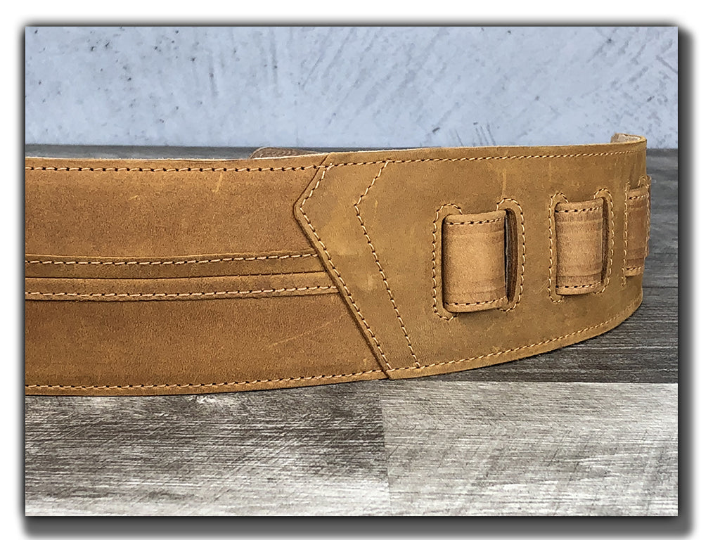 Straight Up - Tobacco Leather Guitar Strap