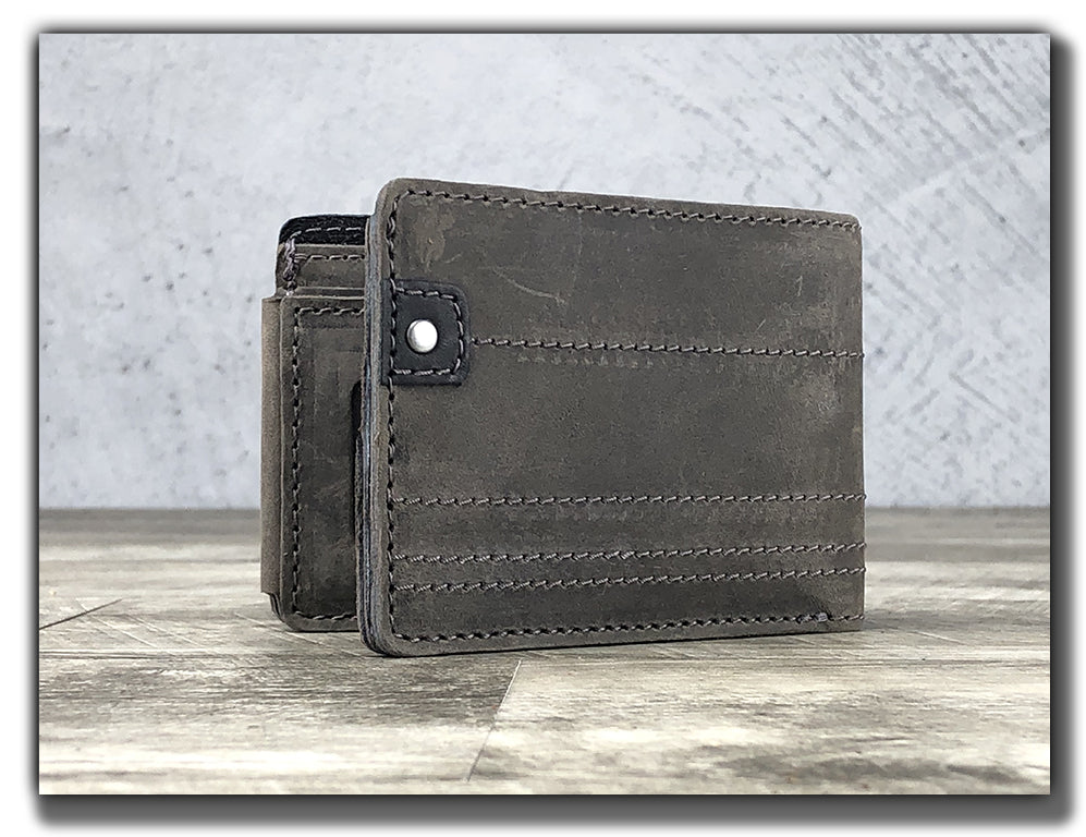 Bi-Fold Pick Wallet - Aged Steel