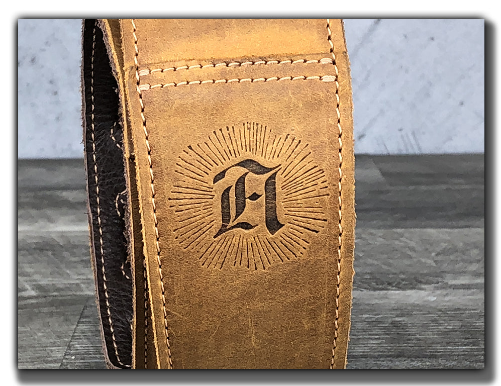 El Camino - Tobacco / Saddle Leather Guitar Strap