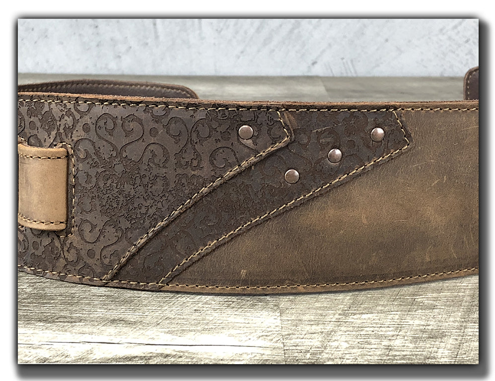 Overland - Whiskey Brown Leather Guitar Strap