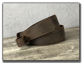 The Reticent - Whiskey Brown Leather Guitar Strap