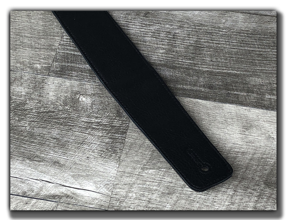 The Reticent - Aged Steel Leather Guitar Strap