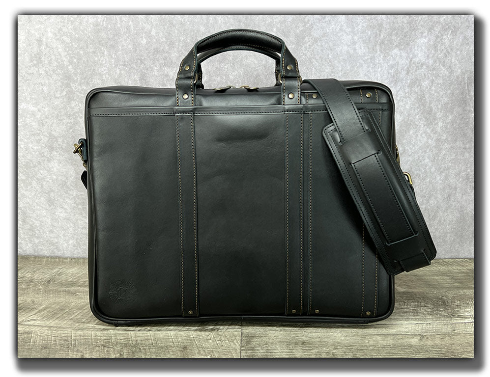 “The Reckoner” Leather Laptop Briefcase