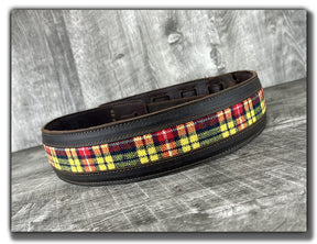 Buchanan - Tartan Plaid and Whiskey Brown Leather Guitar Strap - Numbered Limited Edition